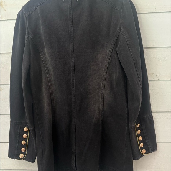 Indigo Thread Co Jacket S Black Denim
Gold Buttons Military. Medium - Picture 7 of 11